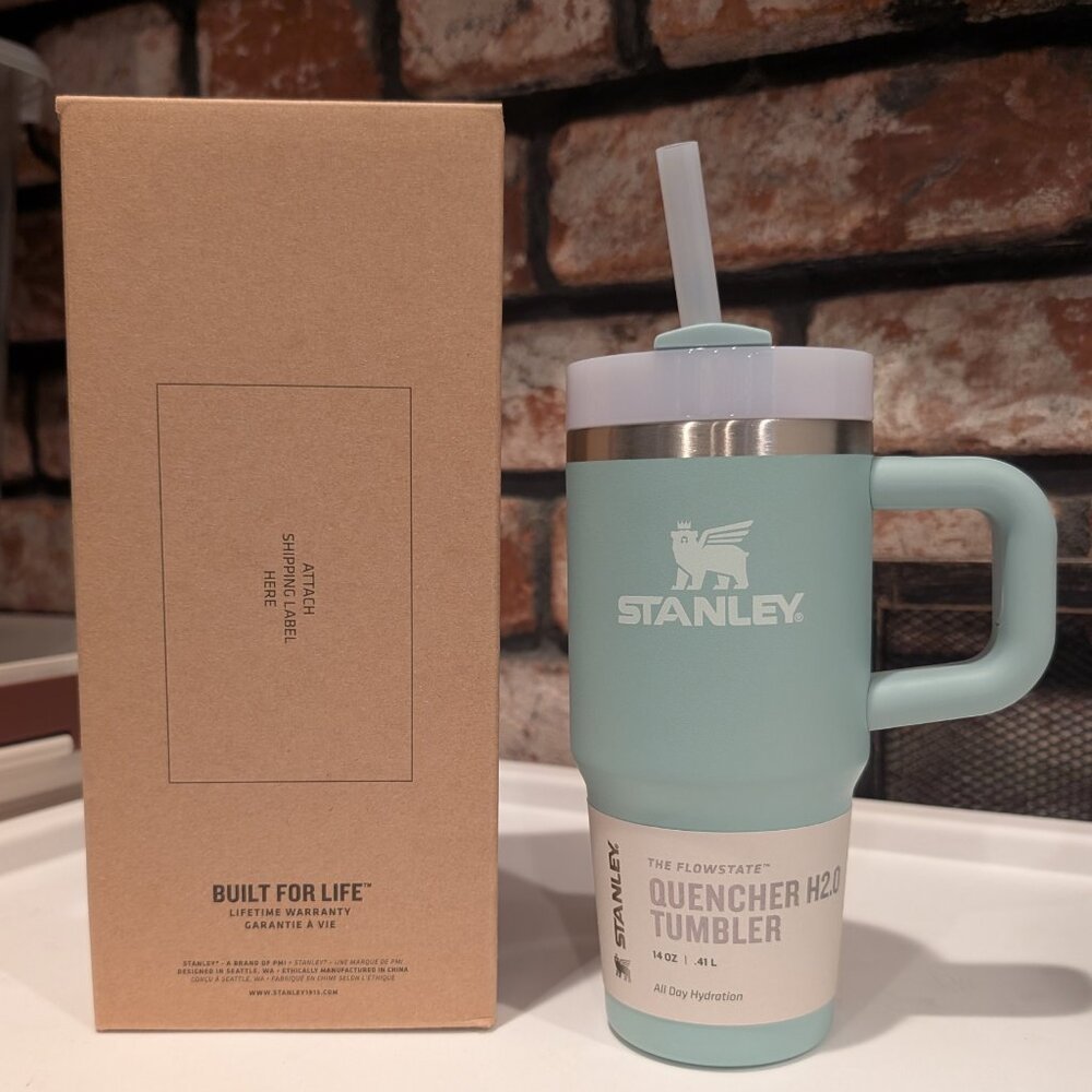 Stanley Flowstate Quencher H2.0 Tumbler 14oz Seafoam NWT